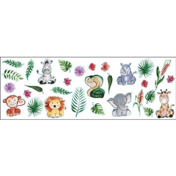 Julistetarra Plage Jungle Baby Animal 68 x 24 cm