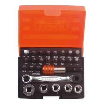 Kärki- ja hylsysarja Bahco 2058/S26 Räikällä