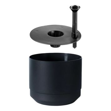 Kestokasteluruukku Orthex Pauliina musta 17 cm