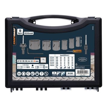 Reikäsahasarja Craftomat HSS-BIM 22-58 mm 10-os.