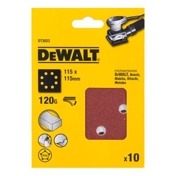 Hiomapaperi DeWalt DT3021-QZ K120 10 kpl 115 x 115 mm