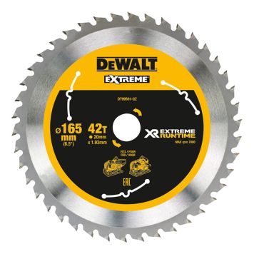 Pyörösahanterä DeWalt Extreme Runtime DT99561 165 x  20 mm 42T