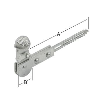 Ikkunanpysäytin 120 x 25 mm sinkitty