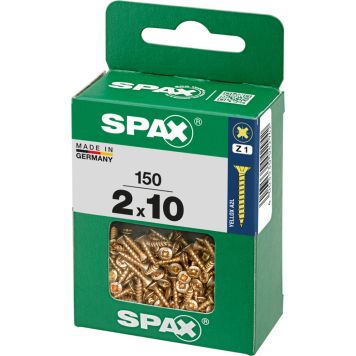 Uppokanta Ruuvi Spax YELLOX 2x10 M 150 KPL