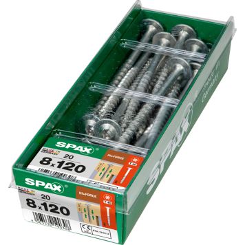 Ruuvi Hi.Force Wirox Spax 8x120 STK 20 KPL