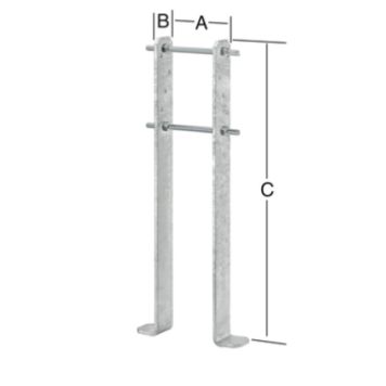 Pilarikenkä Vormann Sinkitty 500 mm