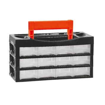 Säilytyslaatikosto 12 Laatikkoa Musta