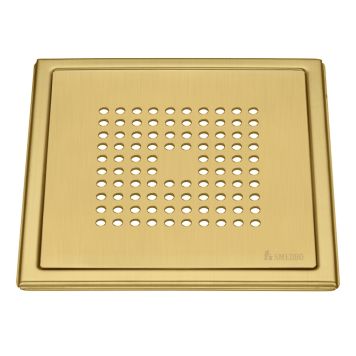 Lattiakaivonkansi Smedbo Outline FV502S harjattu messinki 20 x 20 cm