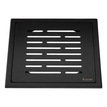 Lattiakaivonkansi Smedbo Outline FB506 Mattamusta 20 x 20 cm