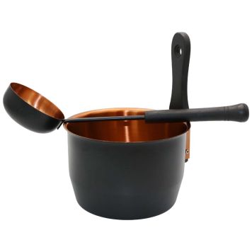 Kiulusetti Saunia mattamusta-kupari 4,5 l / 43 cm