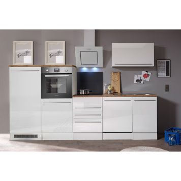 Keittiökokonaisuus Respekta 2,9 m kiiltävä valkoinen