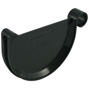 Räystäskourun päätykappale Marley 125 mm antrasiitti