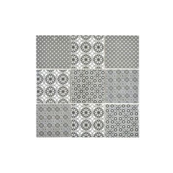 Mosaiikkilaatta Fliesen Quadrat Classico valkoinen/harmaa/musta 29,8 x 29,8 cm