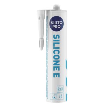 Saniteettisilikoni Kiilto Pro Silicone E 100 Puhdas Valkoinen 310 ml