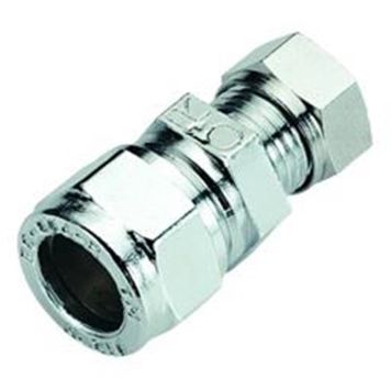 Puserrusliitin Gelia 15 mm, Kromi