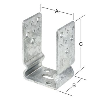 Palkkikenkä 81 x 65 x 120 mm sinkitty