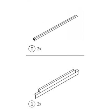 Ylälista Camargue Skärgård 100 cm Kromi