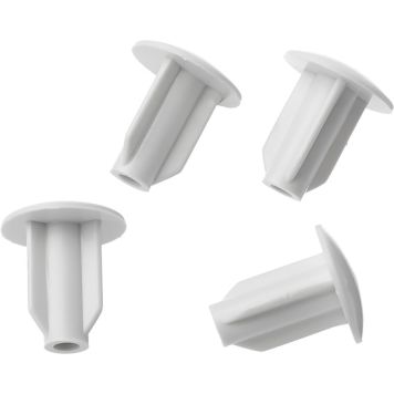 WC-ruuviaukkojen peitetulppa Gelia Valkoinen 4 kpl/pss