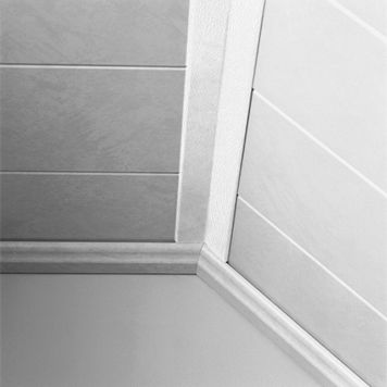 Taitelista Logoclic 22 x 22 x 2600 mm MDF Valkoinen Struktuuri