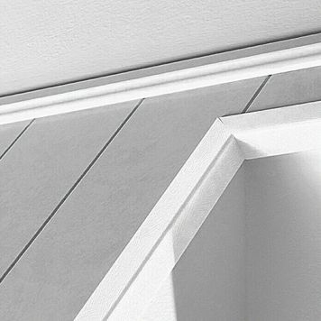 Kulmalista Logoclic MDF valkoinen 28 x 28 x 2600 mm