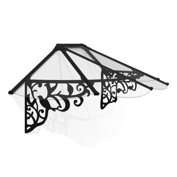 Ovikatos Lily French 0,9 x 2,1 m kirkas/musta