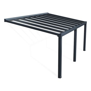 Terassikatos Canopia Stockholm harmaa/kirkas 3,4 x 6 m