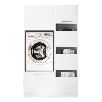 Pesukonekaappi Respekta Clara + 4-ovinen pyykkikaappi