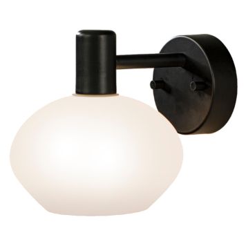 Seinävalaisin Aneta Elba musta/opalvalkoinen 19,5 x 15 x 15,3 cm