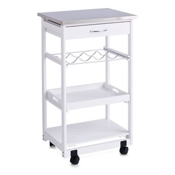 Keittiövaunu Zeller valkoinen 47 x 37 x 82 cm