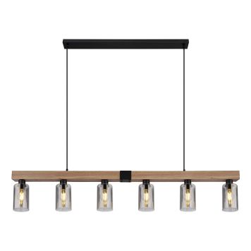 Riippuvalaisin Globo Hadera 6-os musta/puu/savulasi 140 cm