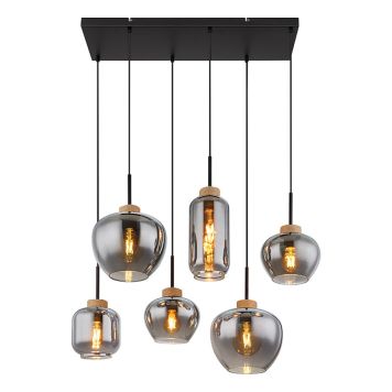 Riippuvalaisin Globo Matt 6-os musta/savulasi 80 cm