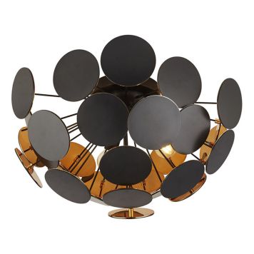 Kattovalaisin Searchlight Discus 3-os musta/kulta Ø 52 cm