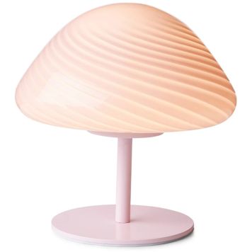 Pöytävalaisin Halo Design Mini Mush opaali Pinkki