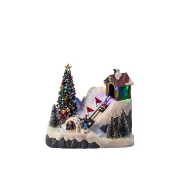 Pöytäkoriste Konstsmide Talvikylä 21,5 c 18,5 cm