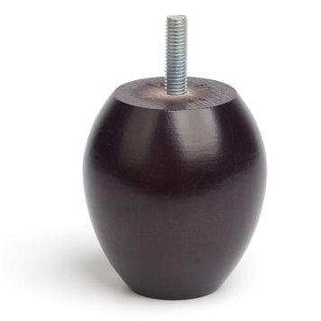 Kalustejalka REI ovaali tumma puu 70 mm