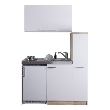 Minikeittiö Respekta 1,3 m valkoinen/ruskea