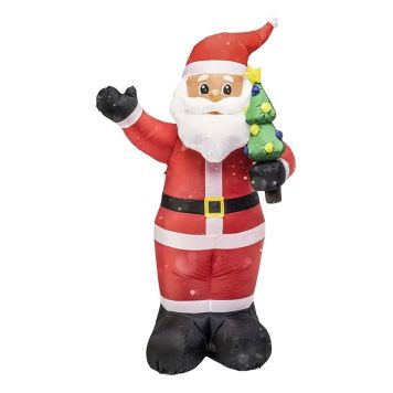 Ilmatäytteinen LED-joulupukki 245 cm IP44
