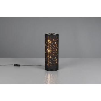 LED-pöytävalaisin Trio Taco musta Ø 13 x 34,5 cm