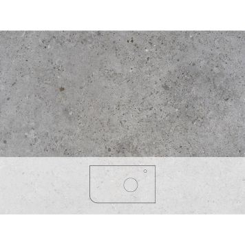 Pöytätaso Svedbergs Poem Soft Kalk oikea 81 x 46 cm