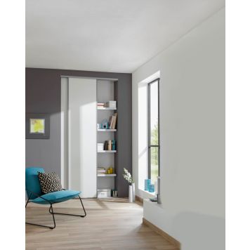 Liukuovisetti Valkoinen/harmaa 120 x 250 cm