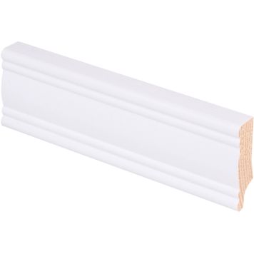 Jalkalista Maler Aura 12 x 42 x 2700 mm Mänty Sormijatkettu Valkoinen