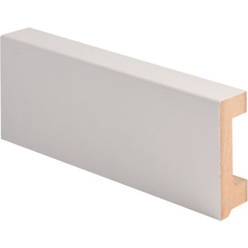 Jalkalista Maler Johtoura 19 x 58 x 2750 mm MDF Valkoinen