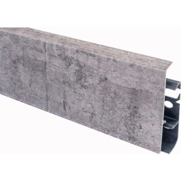 Jalkalista Maler PVC Harmaa Tammi 22 x 75 x 2500 mm