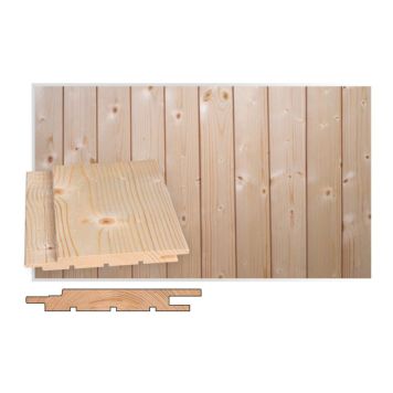 Sisustuspaneeli Maler SPA STS-3 14 x 95 x 2700 mm Kuusi Puuvalmis