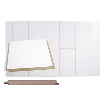 Sisustuspaneeli Maler Tuhti MDF Lumi 15 x 160 x 2400 mm