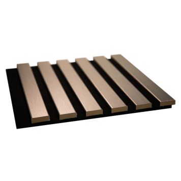 Akustiikkapaneeli Maler Louvre Acoustic Harjattu teräs / musta 19 x 300 x 2800 mm