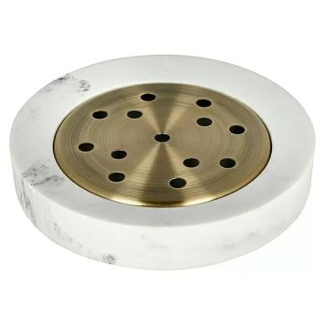 Saippuateline Camargue Marmel valkoinen/kulta