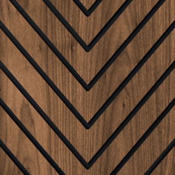 Sisustuspaneeli Maler Louvre Chevron Aito Tunne Pähkinä / musta 12 x 616 x 616 mm