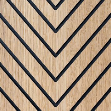 Sisustuspaneeli Maler Louvre Chevron Tammi / musta 12 x 616 x 616 mm