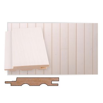 Saunapaneeli Maler Luosto SPA STS-5 Huurre 15 x 95 mm, eri pituuksia